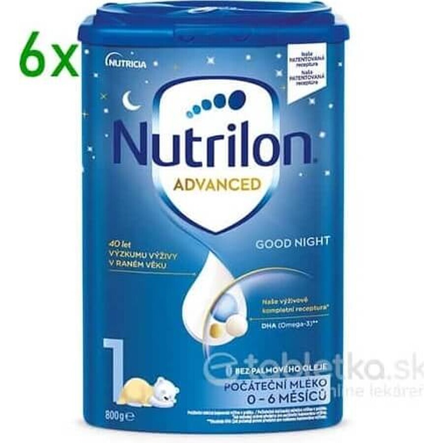 Nutrilon Advanced 1 Goedenacht 6×800 g, zuigelingenmelk