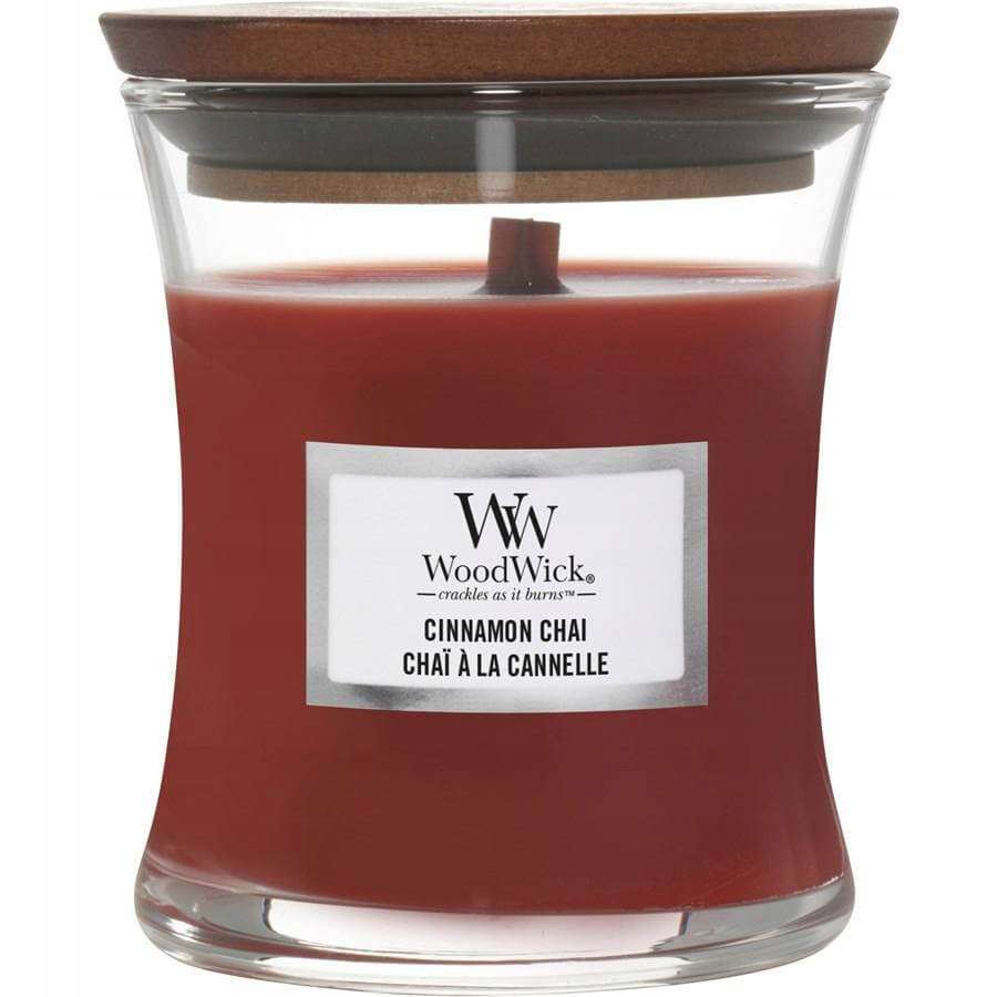 WoodWick Kaneel Chai medium kaars 1×275 g, geurkaars