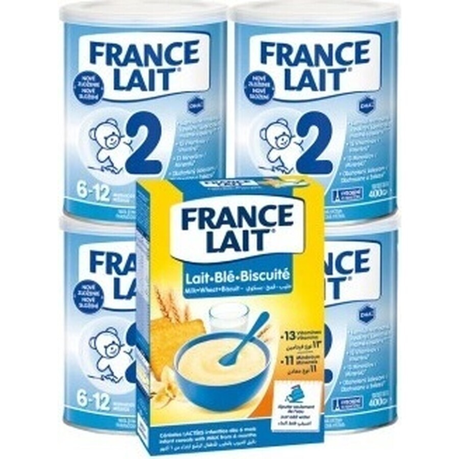 France Lait 2 4x400g + FL wheat porridge. Set 250g 1×1, infant milk powder set