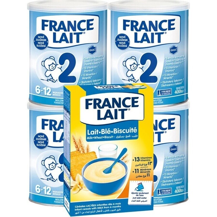 France Lait 2 4x400g + FL wheat porridge. Set 250g 1×1, infant milk powder set