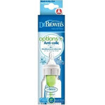 Dr.BROWN'S BABY BOTTLE OPTIONS+ 120 ml 1×1 Stück, schmal, 0M+, antikolik, Kunststoff, weiß