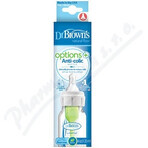 Dr.BROWN'S BABY BOTTLE OPTIONS+ 120 ml 1×1 Stück, schmal, 0M+, antikolik, Kunststoff, weiß