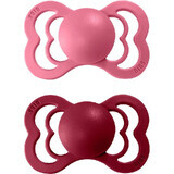 BIBS Supreme koraal/ruby 1×2 silicone BIBS Supreme 1×2 - maat 1