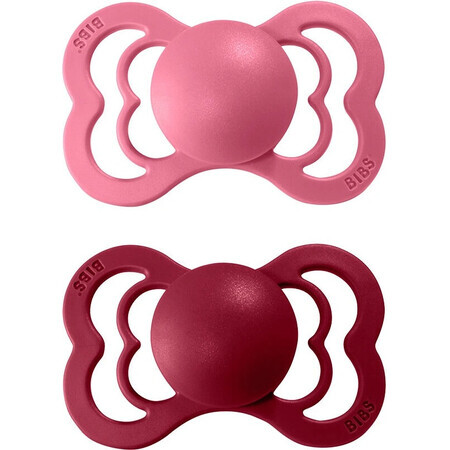 BIBS Supreme coral/ruby 1×2 silicone BIBS BIBS Supreme 1×2 - misura 1