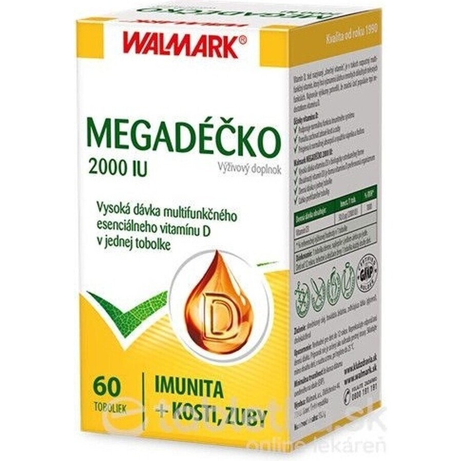 WALMARK Megadose 2000 IU 1×60 cps, vitamin D