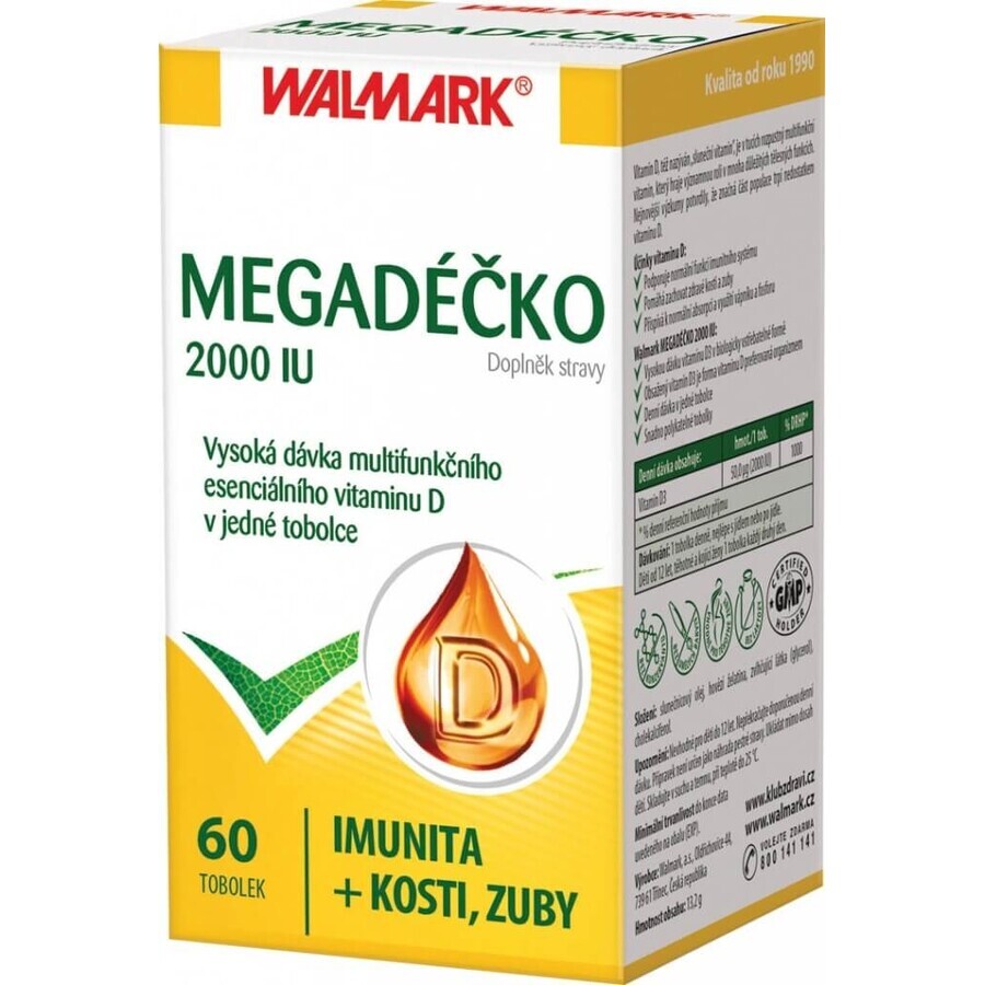 WALMARK Megadose 2000 IU 1×60 cps, vitamin D