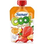 Sunar COOL Fruit Banaan, aardbeien, appels 1×120 g, Banaan, aardbeien, appels, 12m+