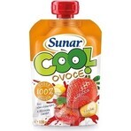 Sunar COOL Fruit Banaan, aardbeien, appels 1×120 g, Banaan, aardbeien, appels, 12m+