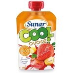 Sunar COOL Fruit Banaan, aardbeien, appels 1×120 g, Banaan, aardbeien, appels, 12m+