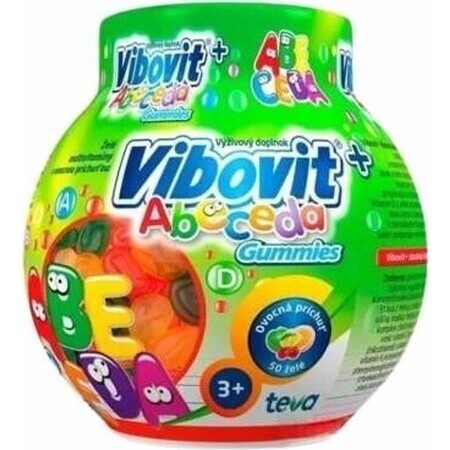 VIBOVIT + ABECEDA 1×50 st, gelei met vruchtensmaak