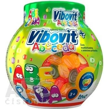 VIBOVIT + ABECEDA 1×50 buc, jeleu cu aromă de fructe