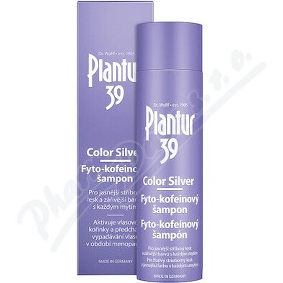 Plantur 39 Colour Silver Phyto-Koffein-Shampoo 1×250 ml, Shampoo mit Koffein