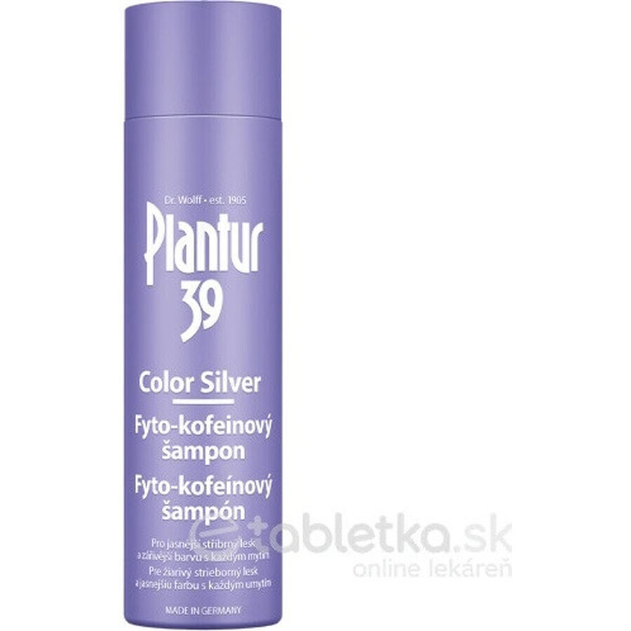 Plantur 39 Colour Silver Phyto-Koffein-Shampoo 1×250 ml, Shampoo mit Koffein