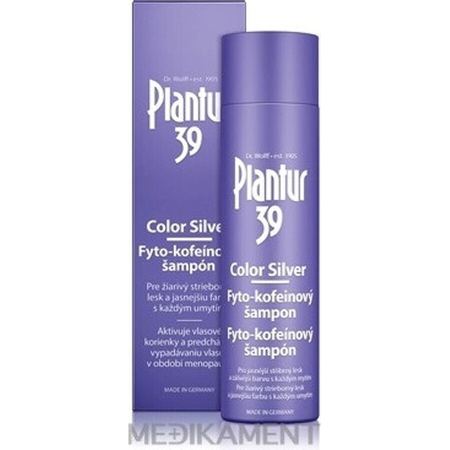 Plantur 39 Colour Silver Phyto-Koffein-Shampoo 1×250 ml, Shampoo mit Koffein