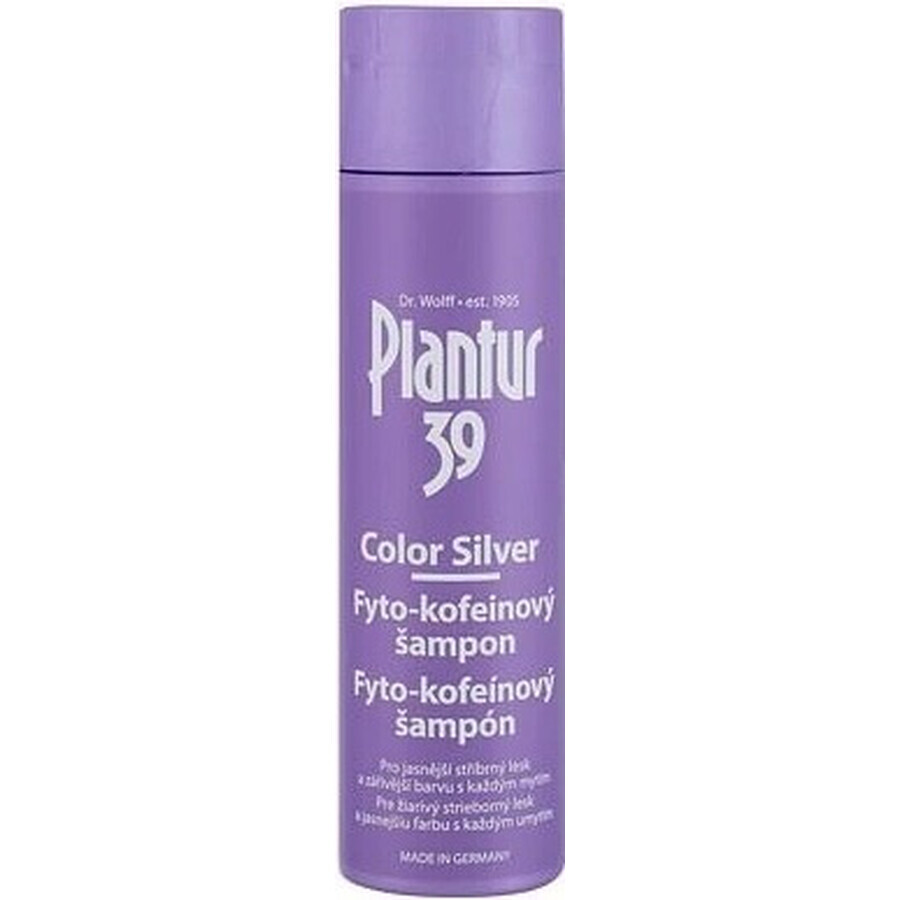 Plantur 39 Colour Silver Phyto-Koffein-Shampoo 1×250 ml, Shampoo mit Koffein