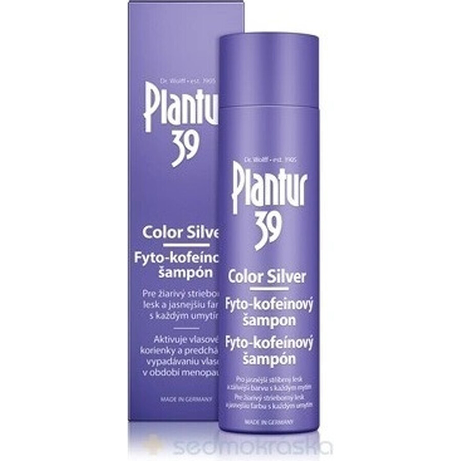 Plantur 39 Colour Silver Phyto-Koffein-Shampoo 1×250 ml, Shampoo mit Koffein