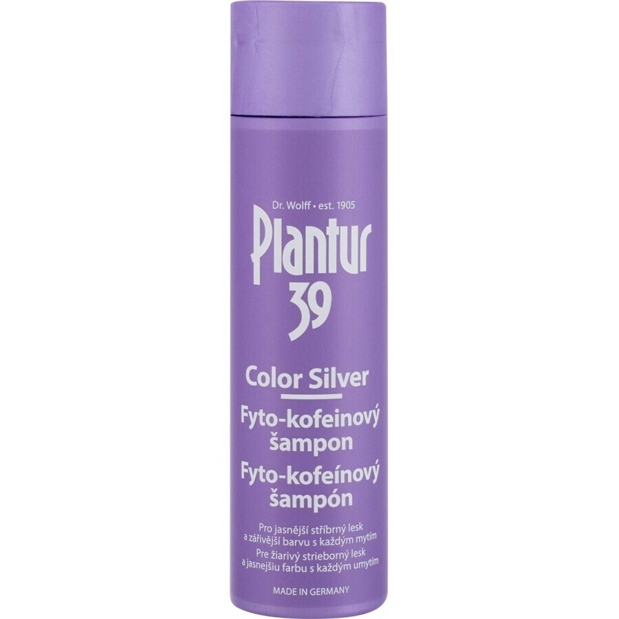 Plantur 39 Colour Silver Phyto-Koffein-Shampoo 1×250 ml, Shampoo mit Koffein