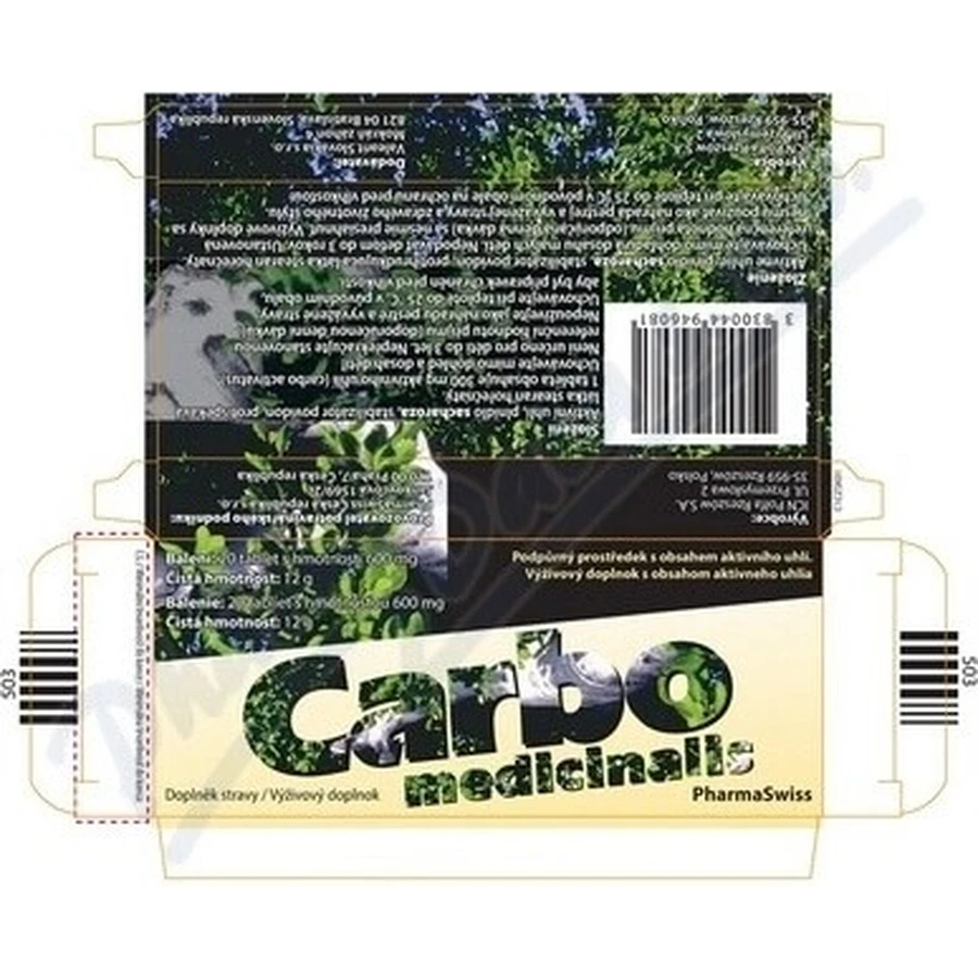 CARBO MEDICINALIS 1×20 tbl, voedingssupplement