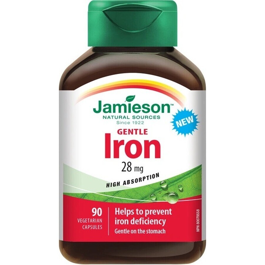 JAMIESON GENTLE IRON COMPLEX 1×90 cps, complemento alimenticio