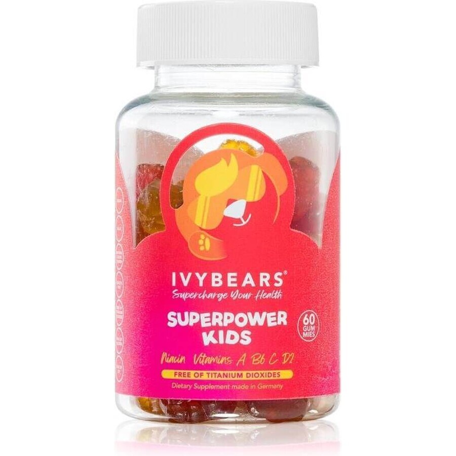 IvyBears Superpower Kids vitamine pentru copii 1×60 buc, supliment alimentar