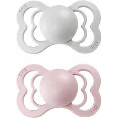 BIBS Supreme natural rubber pacifier in natural rubber haze/blossom 1×2 pcs, size 1