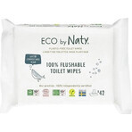 Eco by Naty vochtige doekjes met geurvrije toiletpapierfunctie 1×42 stuks, vochtige doekjes