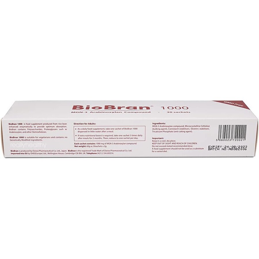 BioBran 1000, 30 zakjes, Daiwa Pharmaceutical