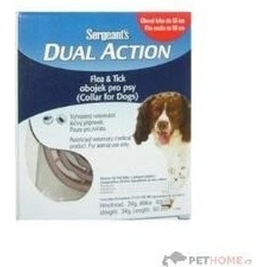 Sergeants Dual Action Dog 1×50 cm, Halsband für Hunde und Katzen