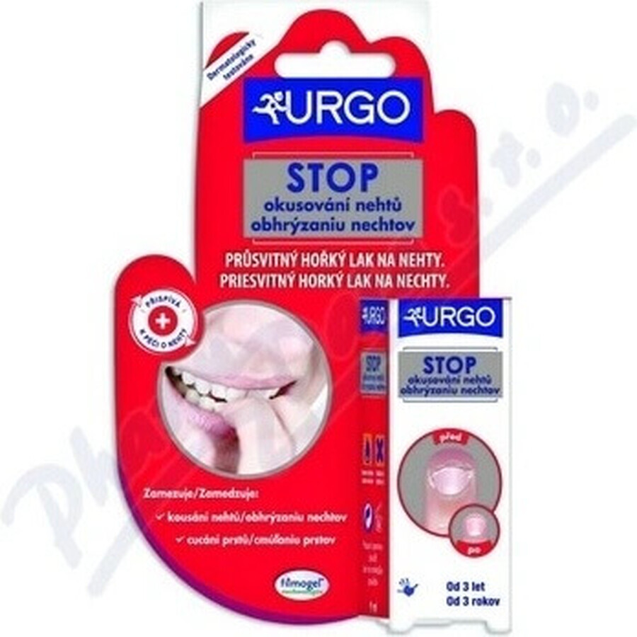 URGO FILMOGEL STOP NAIL BITING 1×9 ml, lac de unghii amar împotriva mușcării unghiilor