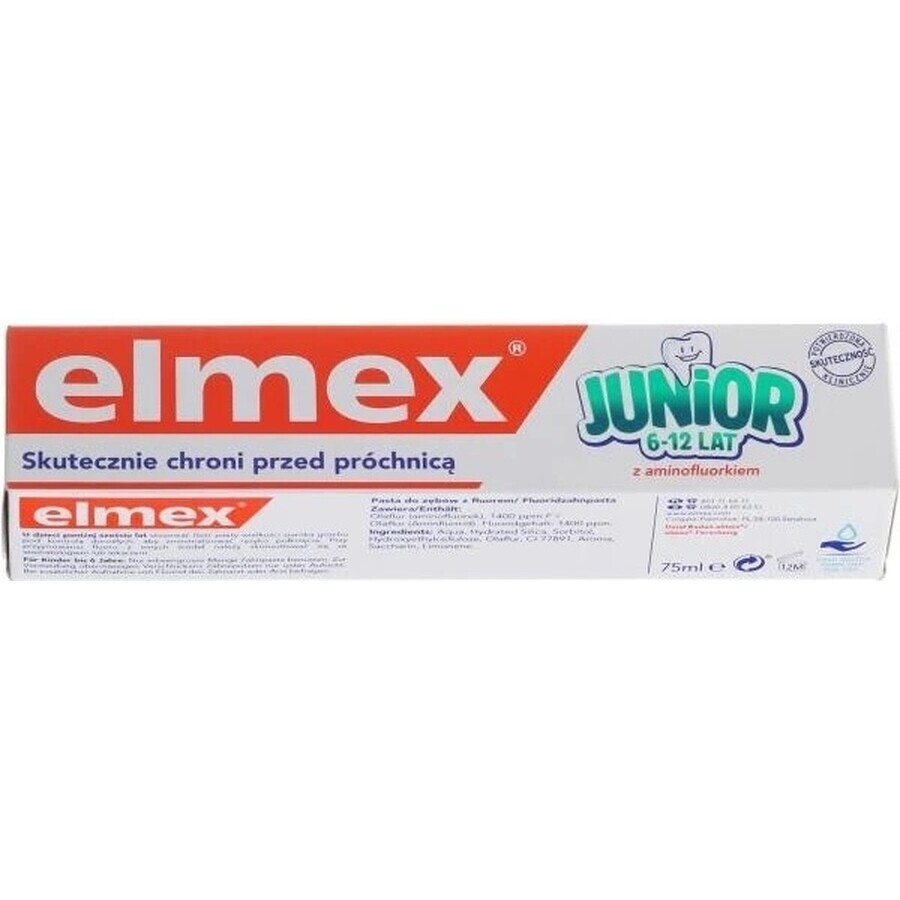 ELMEX JUNIOR TOOTH PASTE 1×75 ml, tandpasta voor kinderen