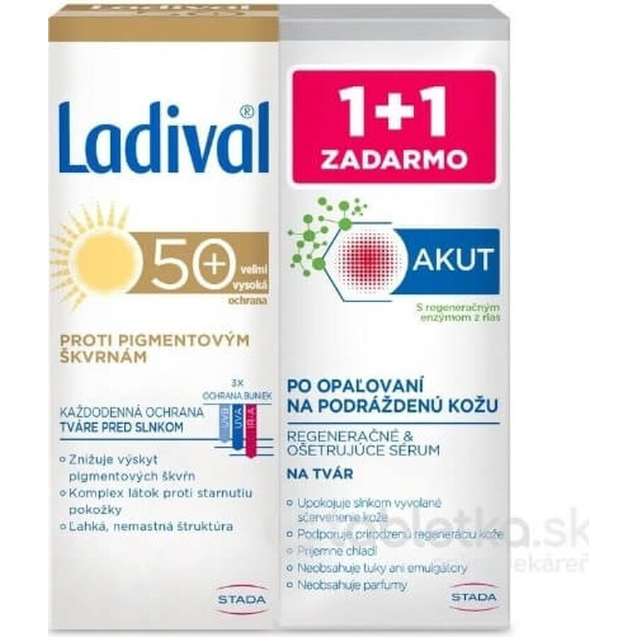 LADIVAL Akut Serum Facial 1×50 ml, serum facial para después de tomar el sol