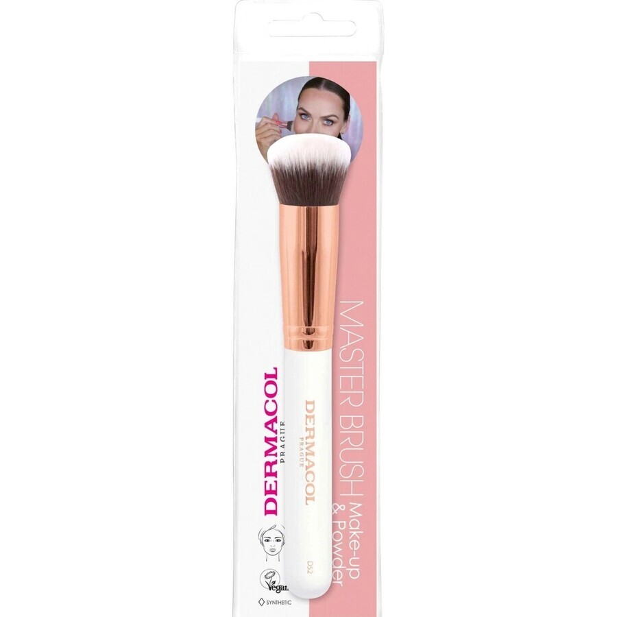 Dermacol Cosmetic brush RG D52 for make-up and powder 1×1 pc, cosmetic brush