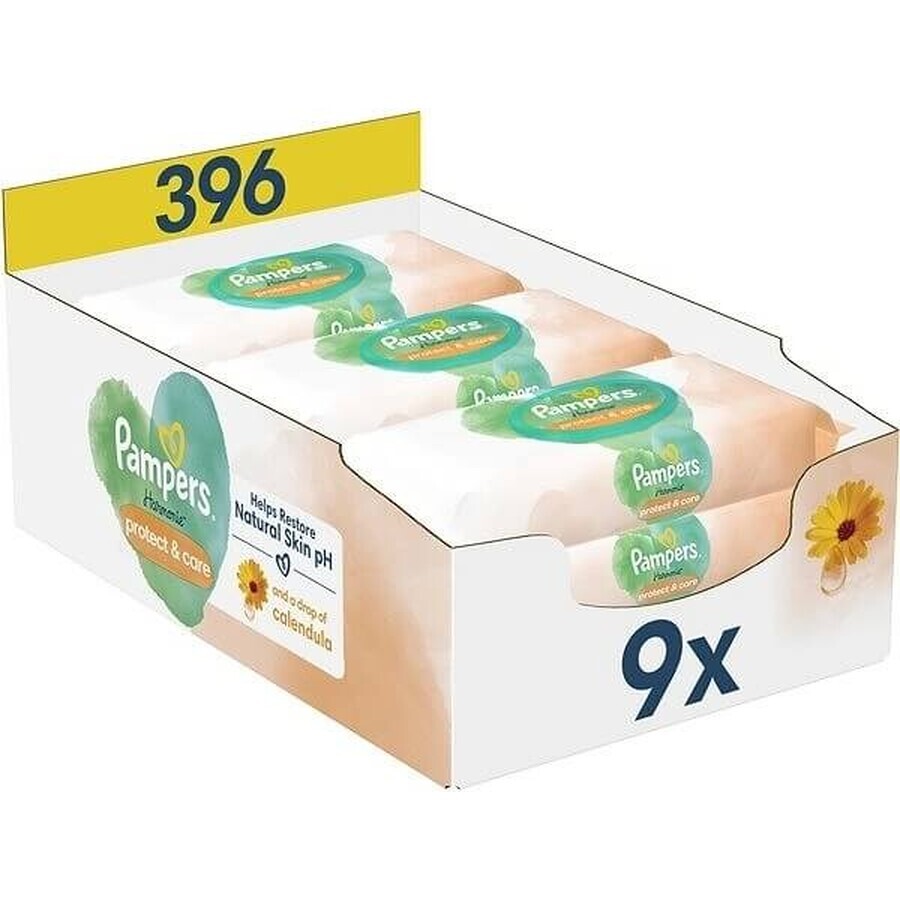 PAMPERS HARMONIE HARMONIE PROTECT&CARE WIPES 396KS 396KS 1×396 pcs, wet wipes