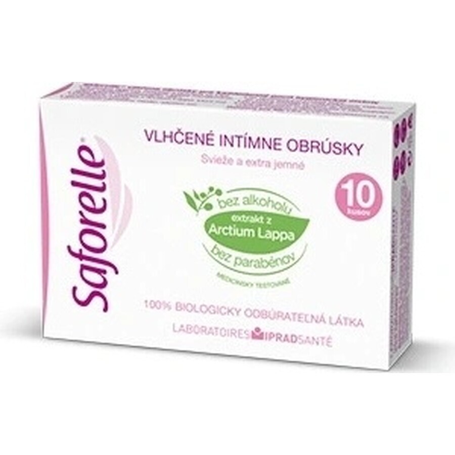 SAFORELLE INTIMA Doekjes 1×10 stuks, vochtige doekjes