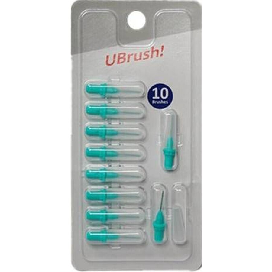 UBrush! - spazzolino interdentale - 0,9 mm verde 1×10 pezzi