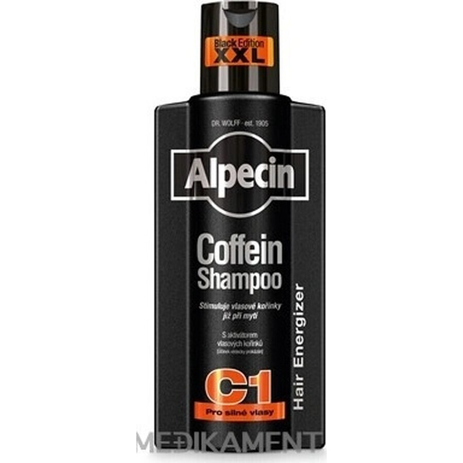 ALPECIN Energizer Coffein Shampoo C1 Black Edition 1×375 ml, șampon