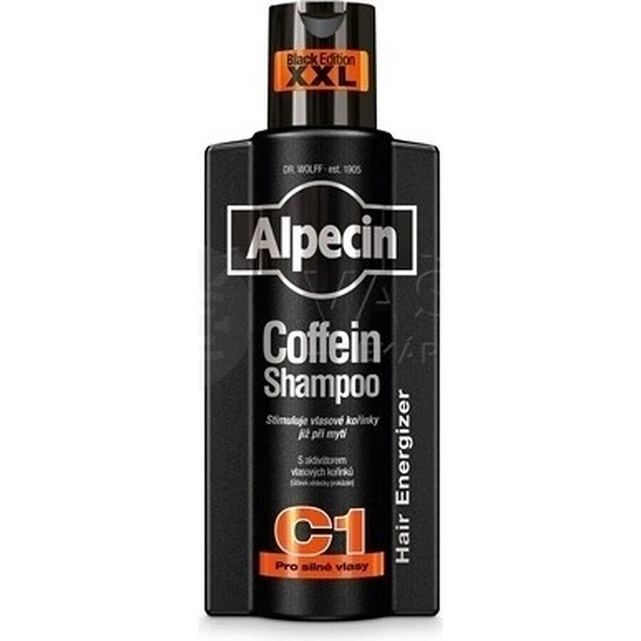 ALPECIN Energizer Coffein Shampoo C1 Black Edition 1×375 ml, șampon