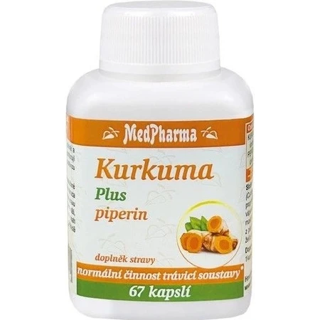 MedPharma Kurkuma Plus piperine 1×67 cps, voedingssupplement