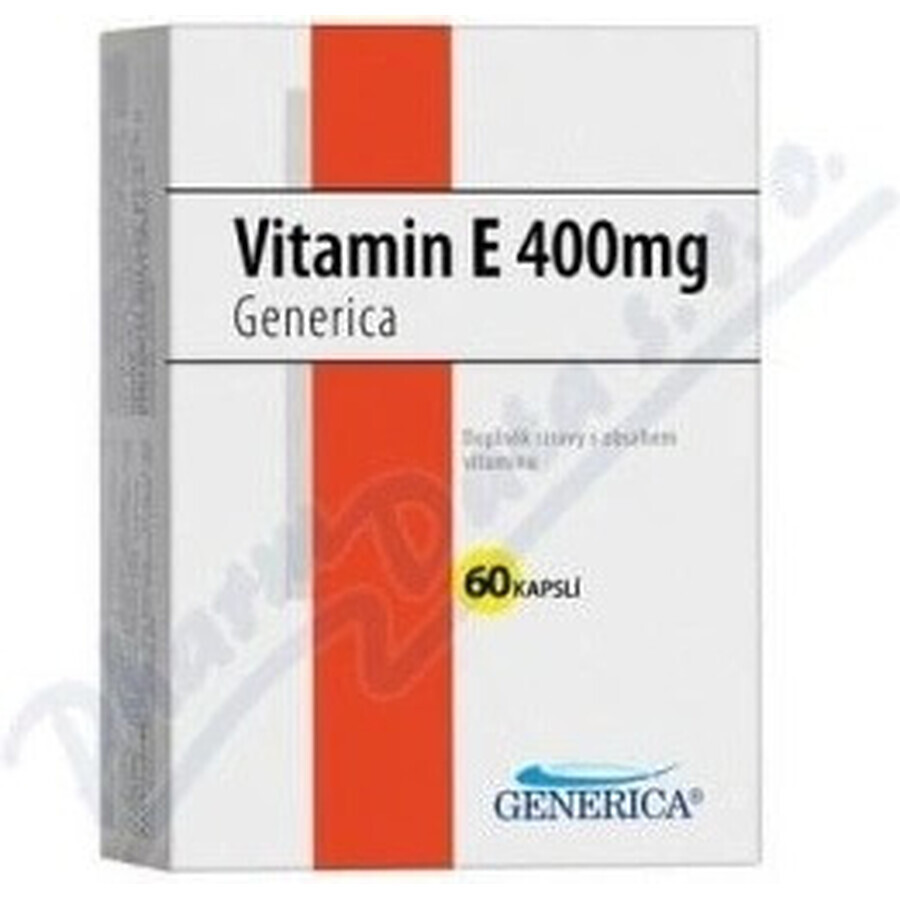 GENERICA Vitamine E 400 U.I. 1×60 cps, voedingssupplement