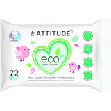 ATTITUDE Unscented Wet Wipes 1×72 pcs, moist wipes