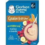 Papilla Gerber Natural Milk Trigo-Avena 1×220 g, frambuesa y plátano (a partir de 6 meses)