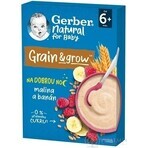 Papilla Gerber Natural Milk Trigo-Avena 1×220 g, frambuesa y plátano (a partir de 6 meses)