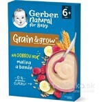 Papilla Gerber Natural Milk Trigo-Avena 1×220 g, frambuesa y plátano (a partir de 6 meses)