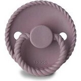 FRIGG Touw Silicone Fopspeen Twilight Mauve,,+6m, 1 stuk 1×1 stuk, siliconen fopspeen