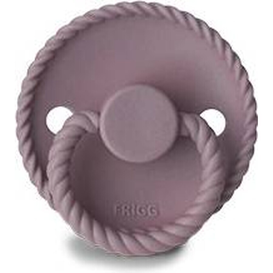 Chupete de silicona FRIGG Rope Twilight Mauve,,+6m, 1 pza 1×1 pza, chupete de silicona