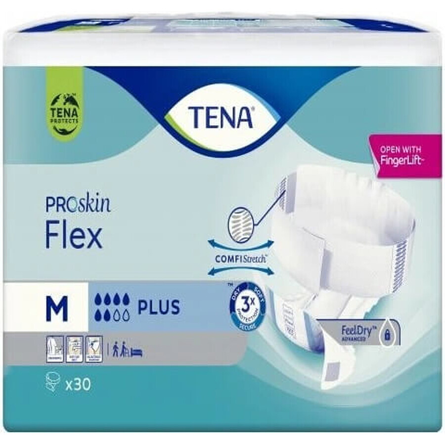 TENA Flex Plus M 1×30 buc, chiloți pentru incontinență cu talie cu eliberare rapidă