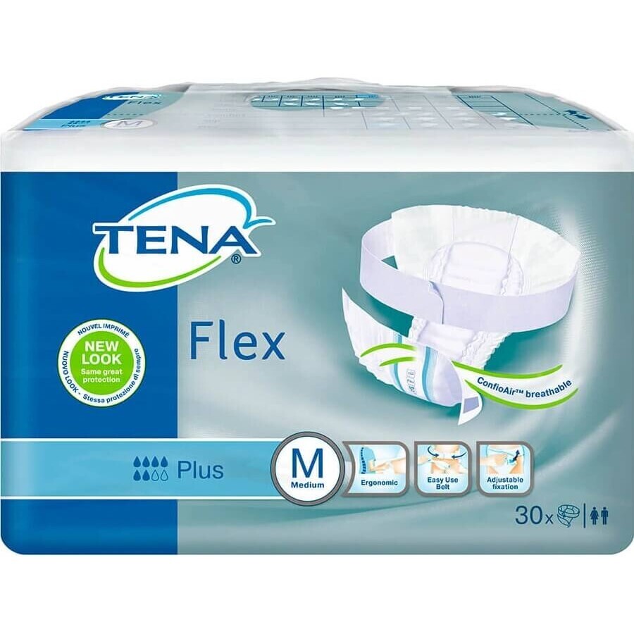 TENA Flex Plus M 1×30 buc, chiloți pentru incontinență cu talie cu eliberare rapidă