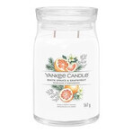 Yankee Candle Signature Large White Spruce & Grapefruit 1×567 g, candela profumata