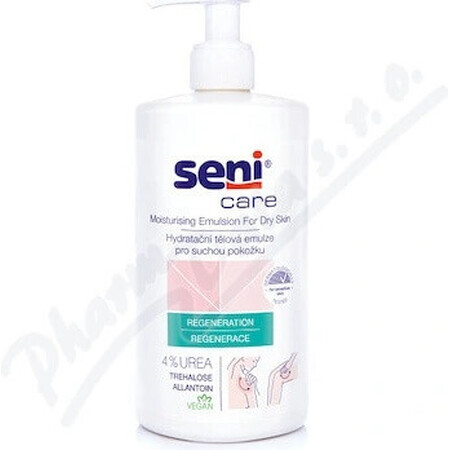 Seni Care Feuchtigkeitsspendende Körperemulsion für trockene Haut, 4% Urea, 1x500 ml