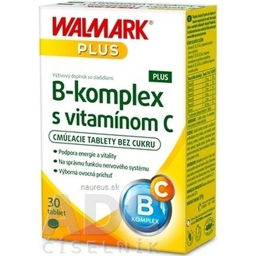 WALMARK B-complex PLUS con vitamina C tbl (confezione innovativa 2018) 1x30 pz.